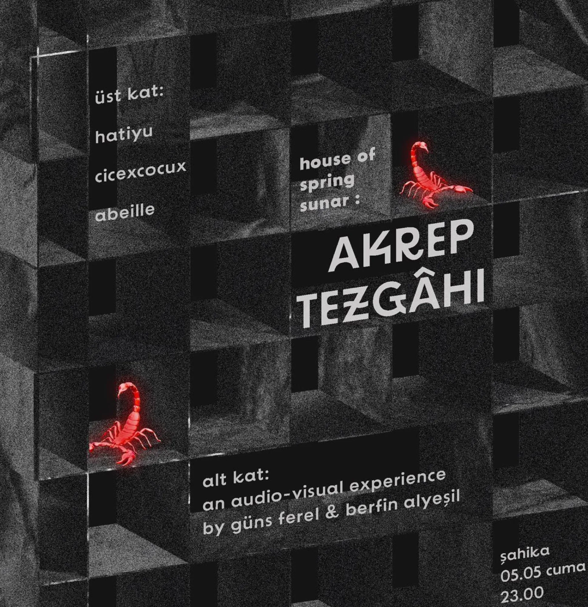 Exhibition poster for Akrep Tezgâhı